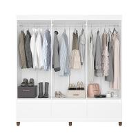 Guarda-Roupa Bartira Ilhéus com Cabideiro, 6 Portas de Bater, 3 Gavetas e 180cm de Largura - 12