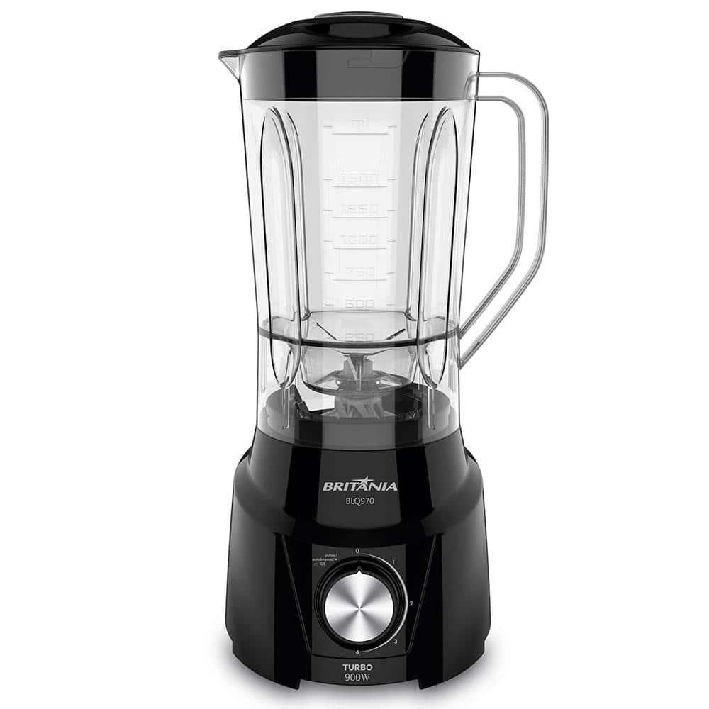Liquidificador Britânia BLQ970P Turbo Preto 900W com 4 Velocidades - 2