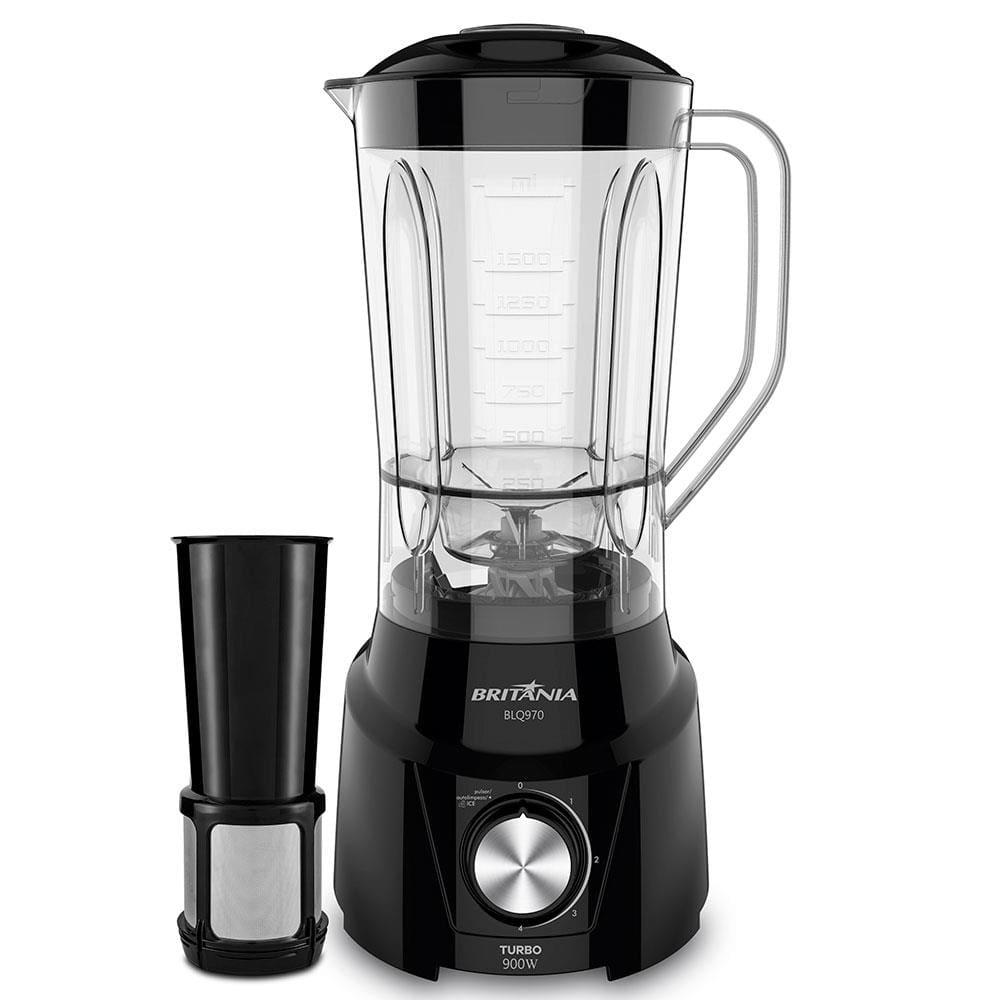Liquidificador Britânia BLQ970P Turbo Preto 900W com 4 Velocidades - 3
