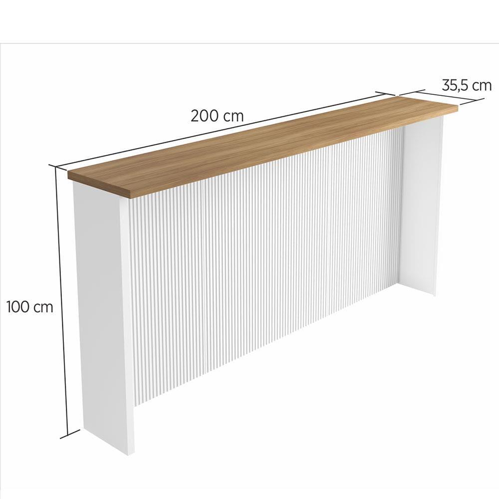 Painel de Ilha Canelado Nesher em MDF 15mm - 200cm de largura - 2