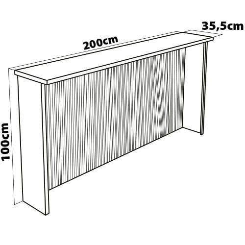 Painel de Ilha Canelado Nesher em MDF 15mm - 200cm de largura - 3