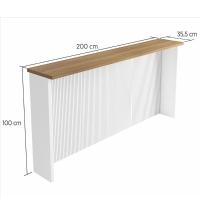 Painel de Ilha Canelado Nesher em MDF 15mm - 200cm de largura - 2