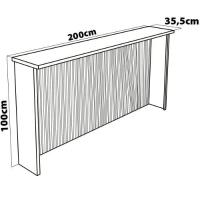 Painel de Ilha Canelado Nesher em MDF 15mm - 200cm de largura - 3