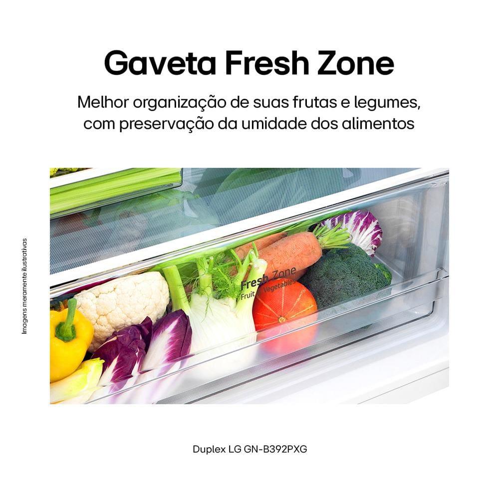 Geladeira LG Frost Free Preta GN-B392PXGB Duplex com Tecnologia Inverter Top Freezer - 395 litros - 7