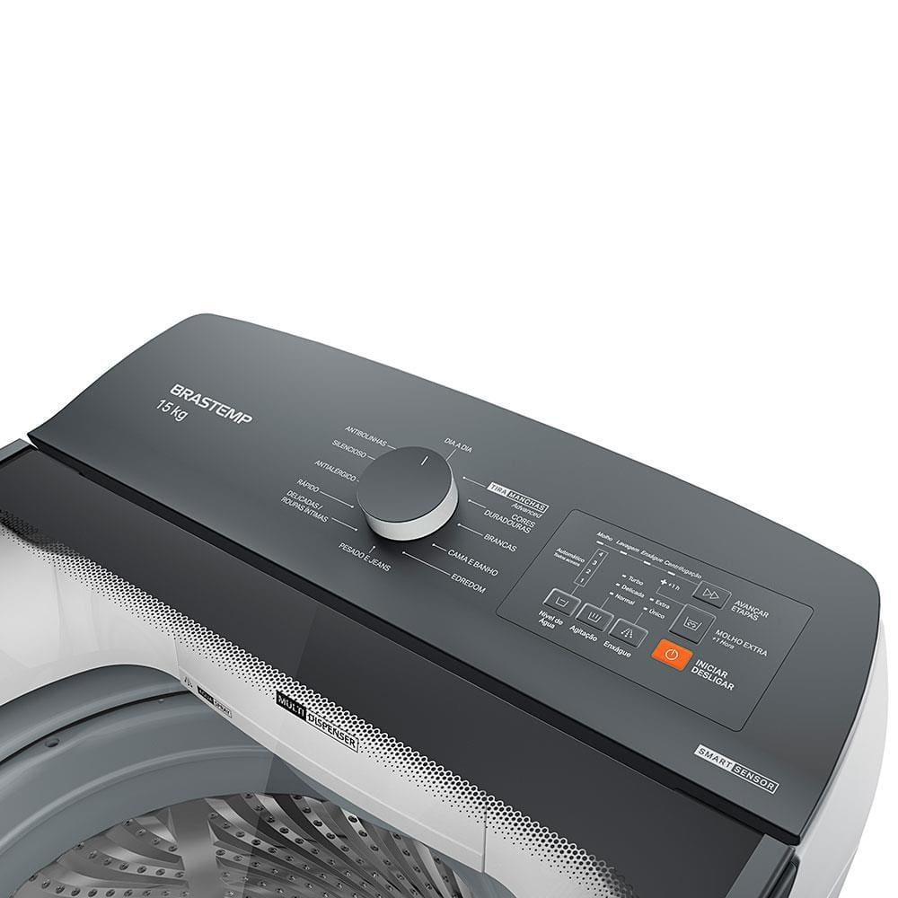 Lavadora de Roupas Brastemp 15Kg BWF15AB Ciclo Tira Manchas Advanced Ciclo Antibolinhas Smart Sensor Branca - 6
