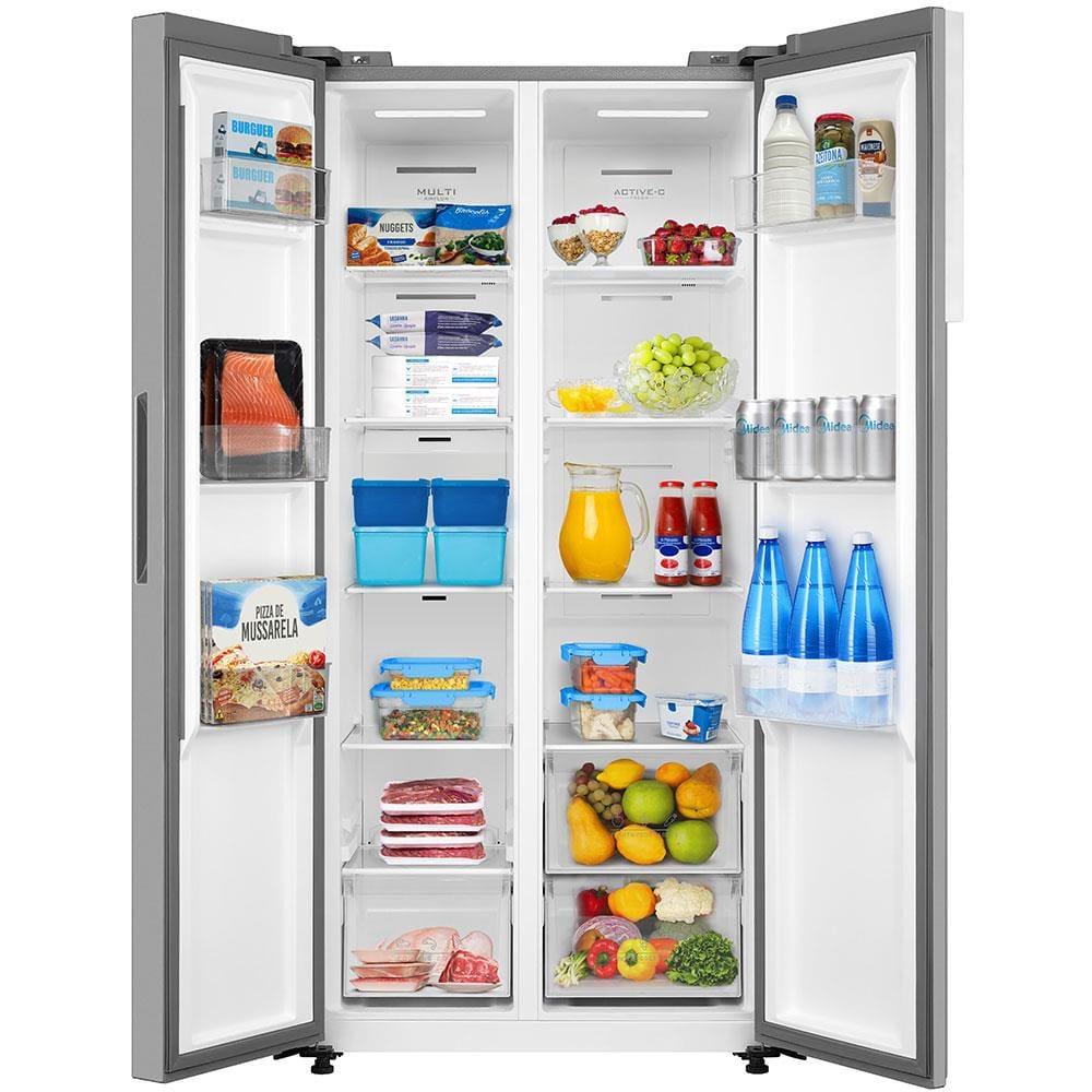 Geladeira Midea Side by Side MDR-S598FGA041 Frost Free com Painel Touch, Função Turbo e Conectividade Via App- Cor Inox Claro - 442 litros - 3