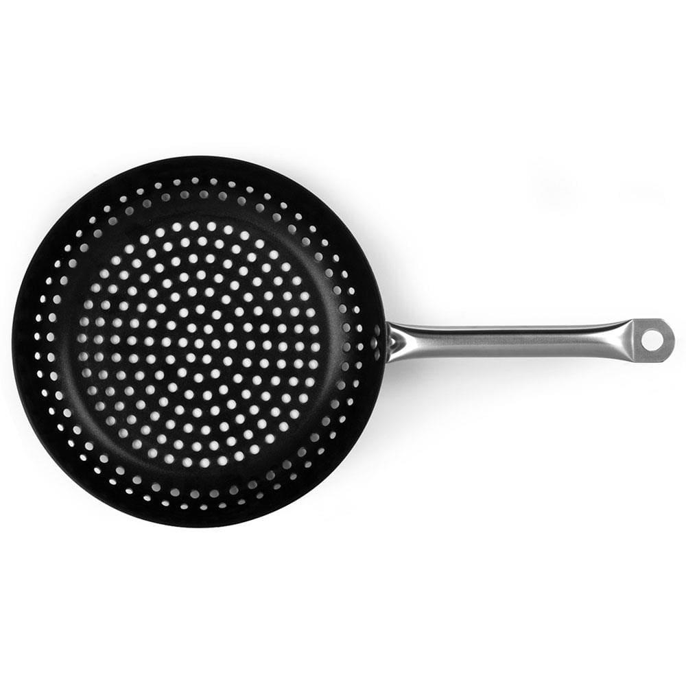 Frigideira Grill Multiflon Profissional Antiaderente Quartzo Inox com Cabo - 32 cm - 2