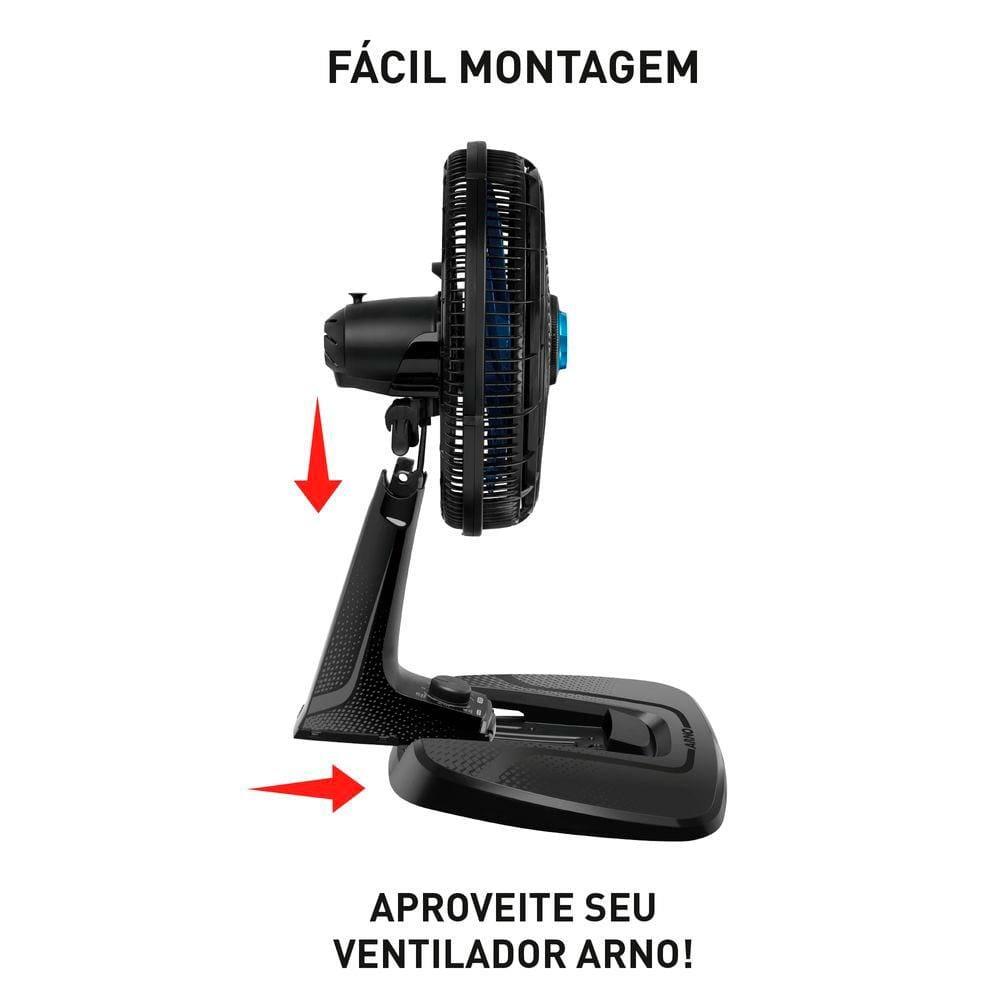 Ventilador de Mesa Arno Xtreme Force Breeze VB55 40cm Repelente Líquido 6 Pás Preto - 4