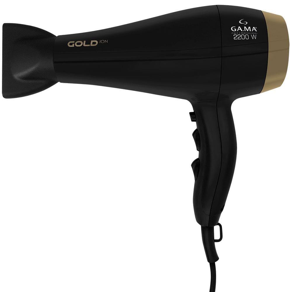 Secador de Cabelos GA.MA Italy Gold Íon Motor AC Profissional 2200W - Preto - 1