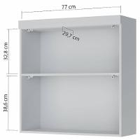 Armário Aéreo Nesher Marquesa em MDF 15mm com 2 Portas e 1 Prateleira - 80cm de largura - 3