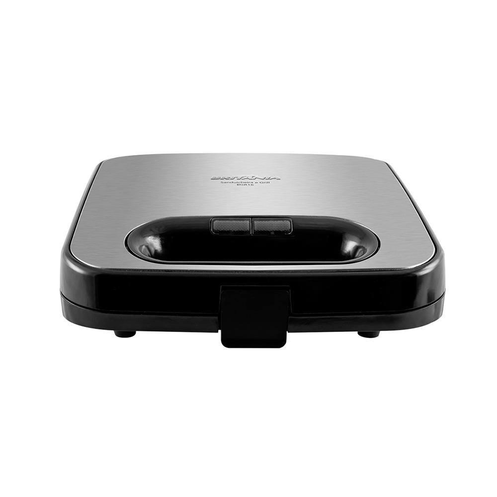 Sanduicheira Grill Britânia BGR16 com Revestimento Redstone - Inox - 5