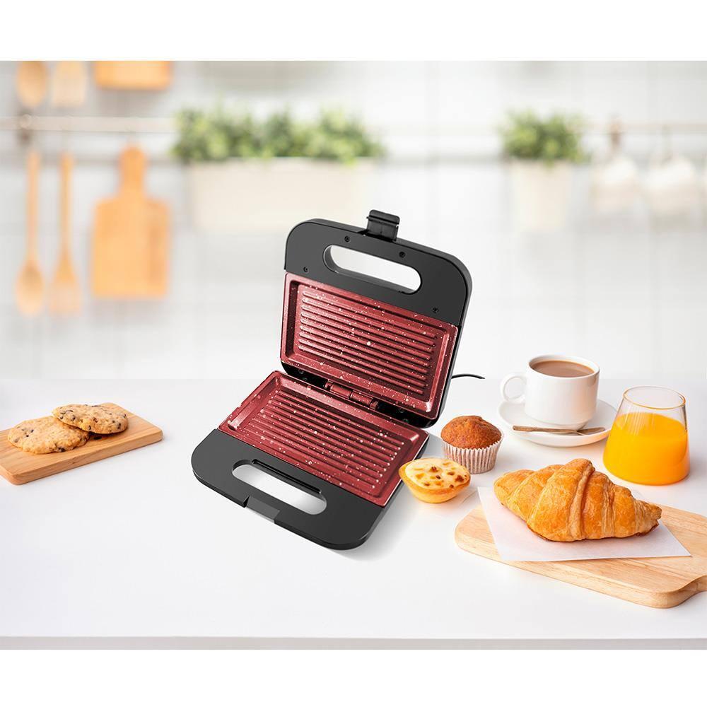 Sanduicheira Grill Britânia BGR16 com Revestimento Redstone - Inox - 6