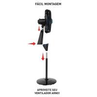 Ventilador de Coluna Arno Xtreme Force Breeze VB5C 40cm Repelente Líquido e 6 Pás - Preto - 7