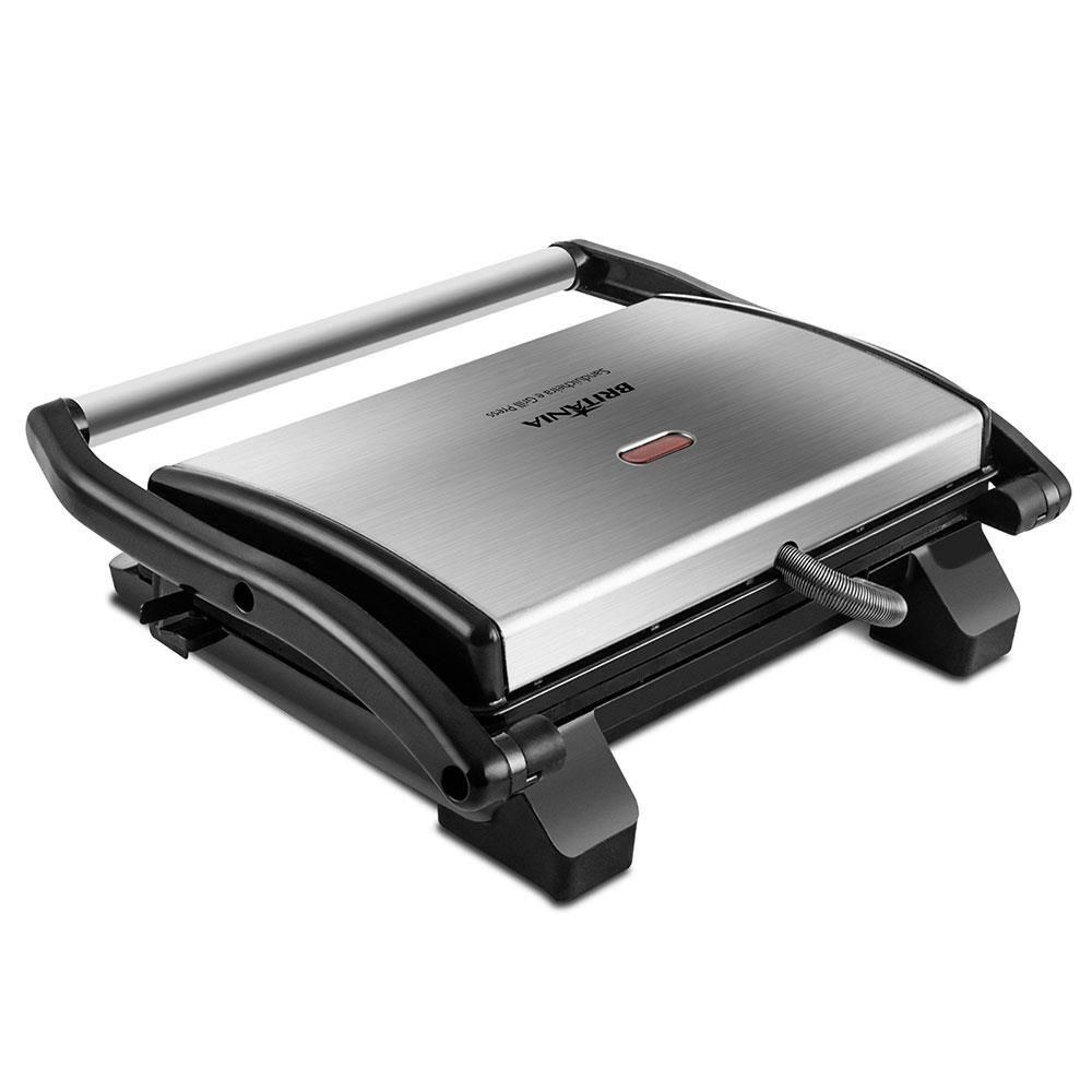 Sanduicheira Grill Britânia BGR27I Press 850W Antiaderente – Inox/Preta - 8