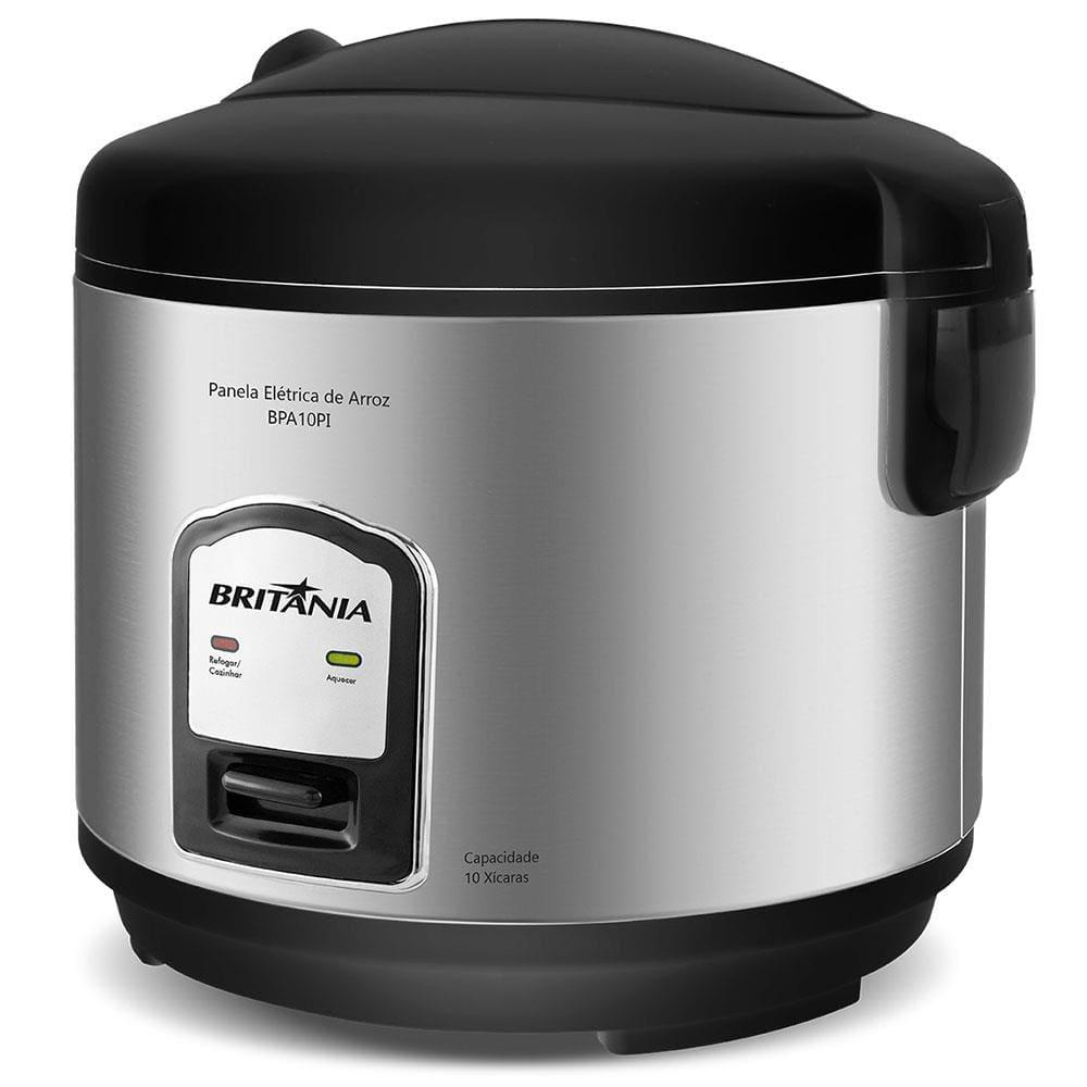 Panela Elétrica de Arroz Britânia BPA10PI 10 Xícaras – Preta/Inox - 2