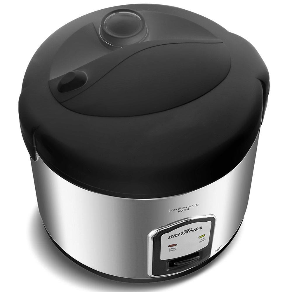 Panela Elétrica de Arroz Britânia BPA10PI 10 Xícaras – Preta/Inox - 5