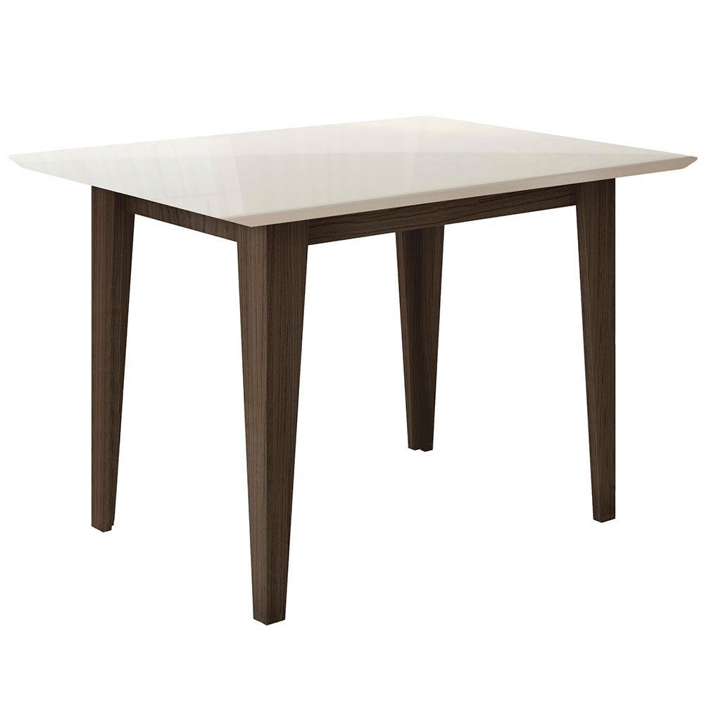 Mesa de Jantar Retangular Poliman Kate com Tampo de Vidro e 4 Cadeiras Revestidas em Suede - 3