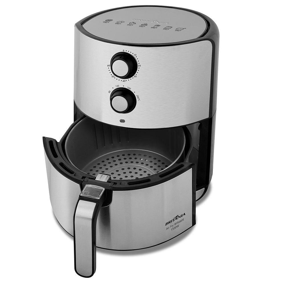 Fritadeira Elétrica Sem Óleo Air Fryer Britânia BFR46PI 3,5L – Inox/Preta - 3