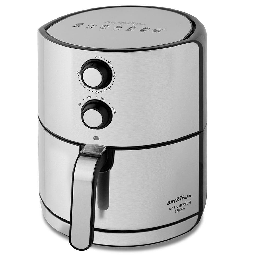 Fritadeira Elétrica Sem Óleo Air Fryer Britânia BFR46PI 3,5L – Inox/Preta - 2