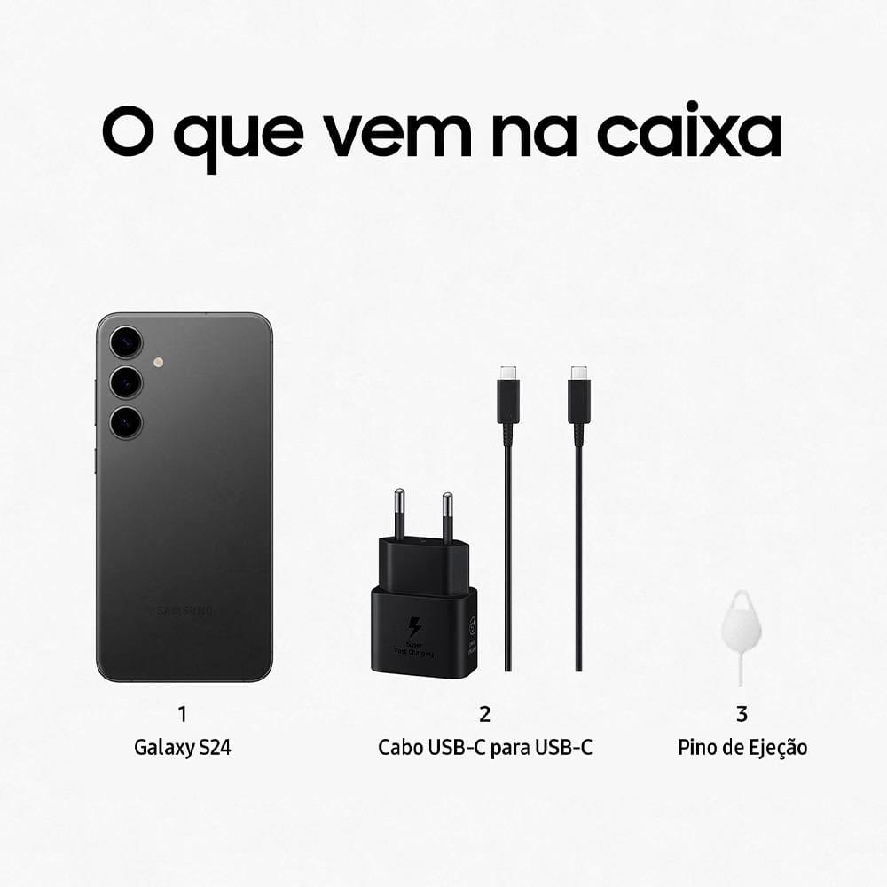 Smartphone Samsung Galaxy S24 5G Preto 128GB, Tela 6.2”, 8GB RAM, Inteligência Artificial, IP68, Processador Exynos 2400, Câmera Tripla Traseira - 7