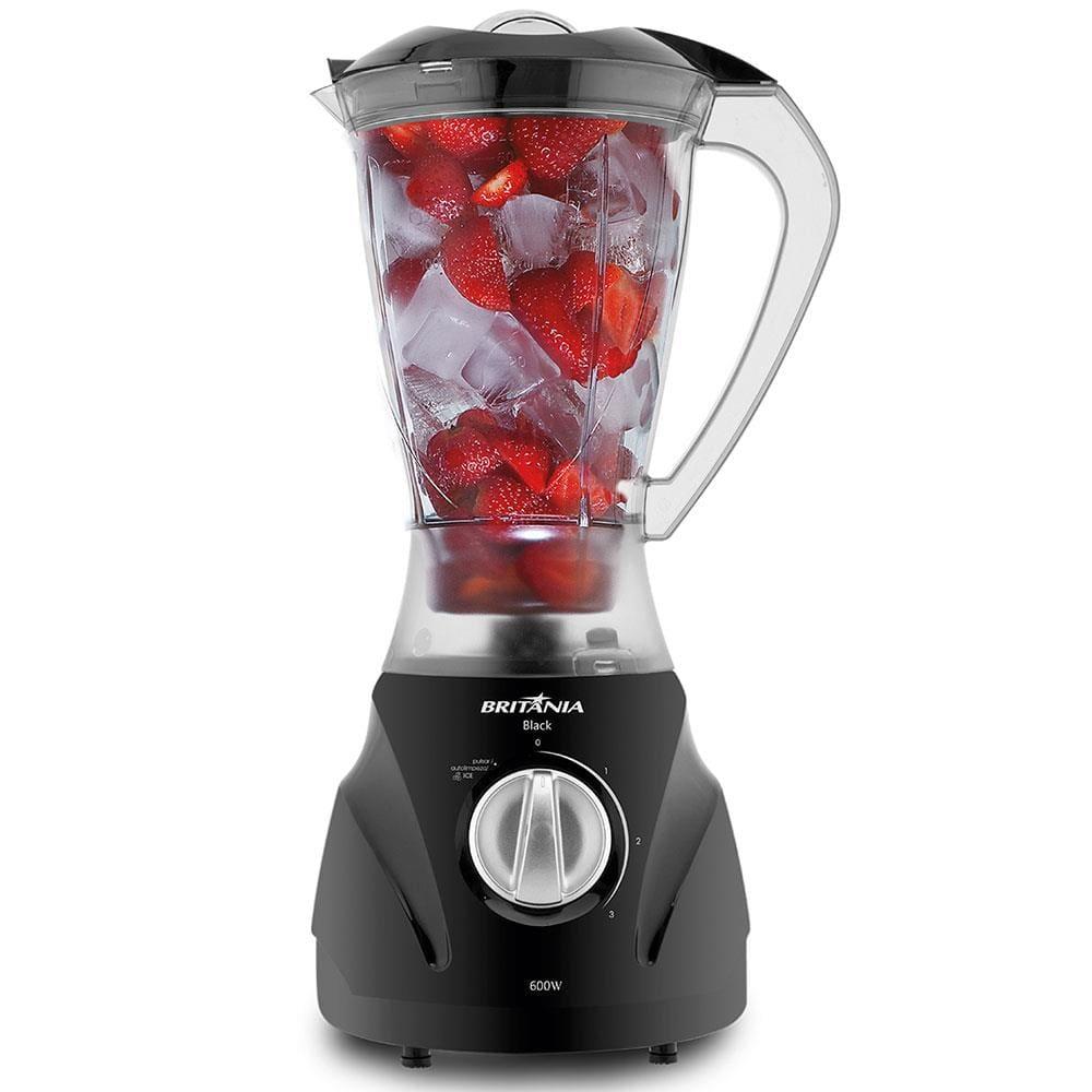 Liquidificador Britânia Black 600W com 3 Velocidades - 2