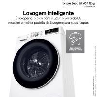 Lava e Seca LG 12Kg/7Kg Smart VC4 com Inteligência Artificial AI DD™ CV5012WC4 - Branca