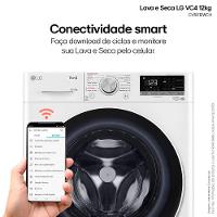 Lava e Seca LG 12Kg/7Kg Smart VC4 com Inteligência Artificial AI DD™ CV5012WC4 - Branca - 8