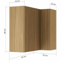 Armário Aéreo de Canto Nesher Rainha em MDF 15mm com 2 Portas e 1 Prateleira - 92cm de largura - 3
