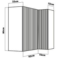 Armário Aéreo de Canto Nesher Rainha em MDF 15mm com 2 Portas e 1 Prateleira - 92cm de largura - 5