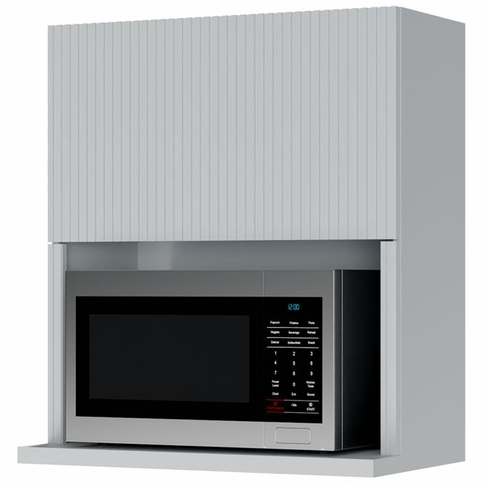 Armário Aéreo Nesher Rainha em MDF 15mm com Nicho para Micro-ondas, 1 Porta e 1 Prateleira - 70cm de largura - 1