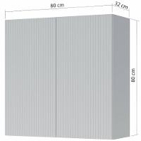 Armário Aéreo Nesher Rainha em MDF 15mm com 2 Portas e 1 Prateleira - 80cm de largura - 2