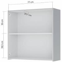 Armário Aéreo Nesher Rainha em MDF 15mm com 2 Portas e 1 Prateleira - 80cm de largura - 3