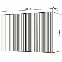 Armário Aéreo Nesher Rainha em MDF 15mm com 2 Portas e 1 Prateleira - 120cm de largura - 4