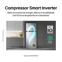Geladeira LG Frost Free Duplex com Gaveta Fresh Zone e Multi Air Flow Inox Look - 395L