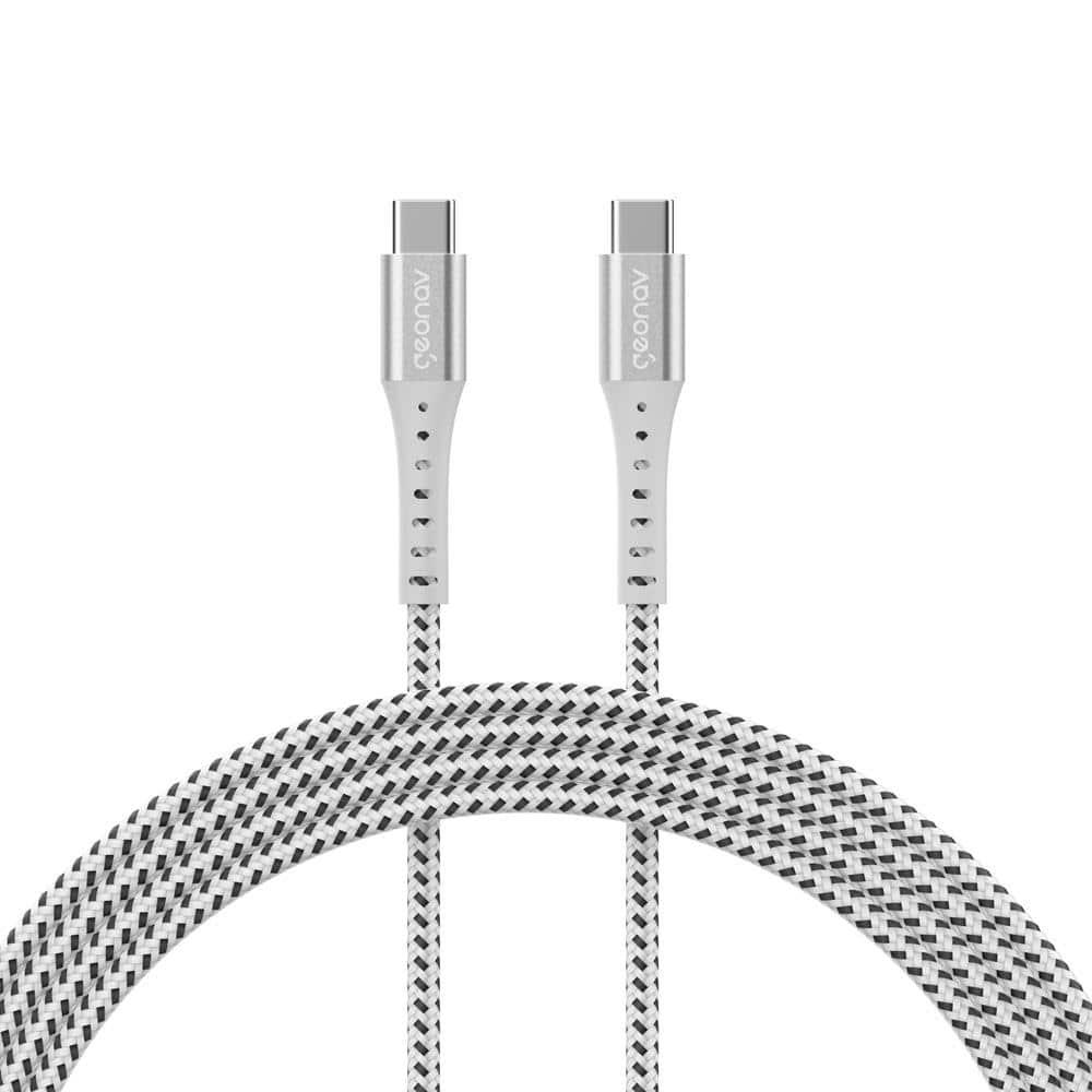 Cabo USB-C ESC06WT em Nylon Trançado Geonav – 1,2 metro - 1