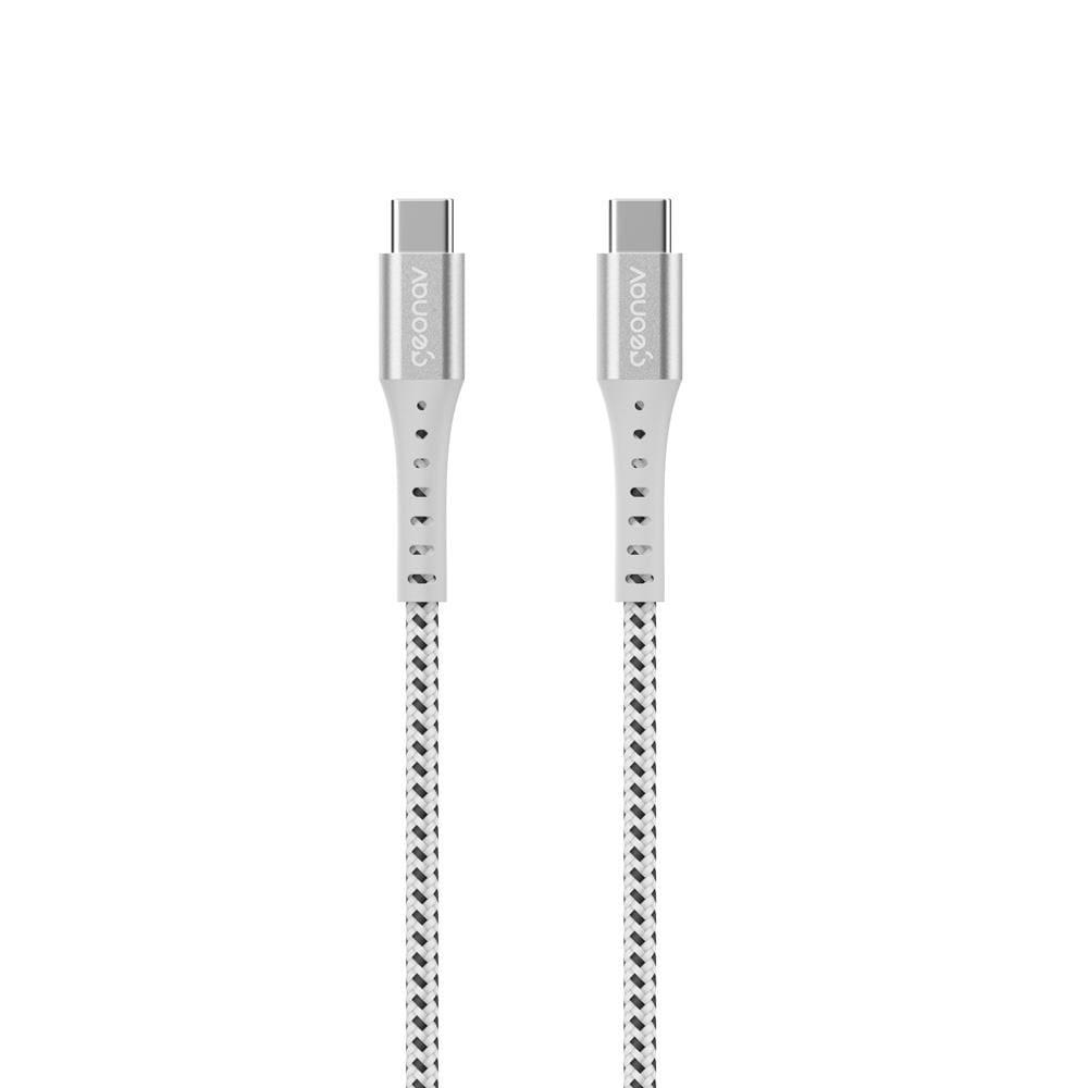 Cabo USB-C ESC06WT em Nylon Trançado Geonav – 1,2 metro - 2