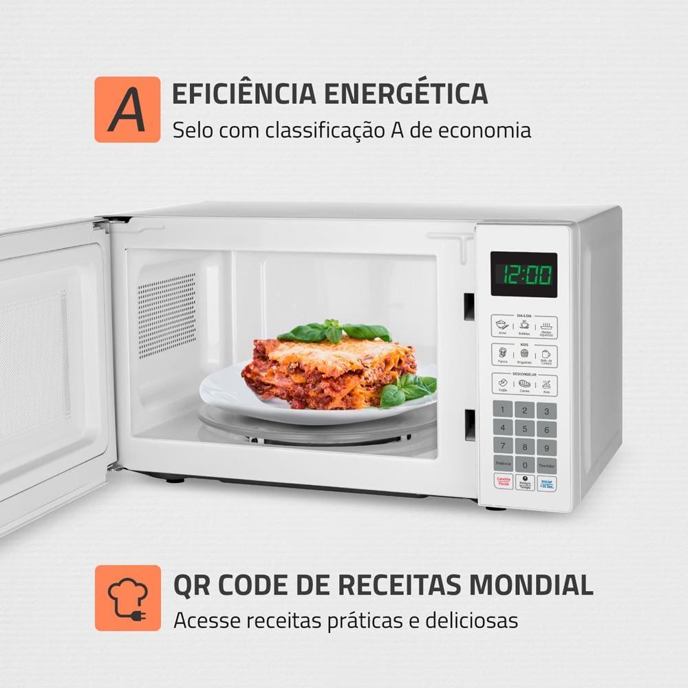 Micro-ondas Mondial MO-01-21-W com Função Tira Odor e Manter Aquecido Branco - 21L - 5