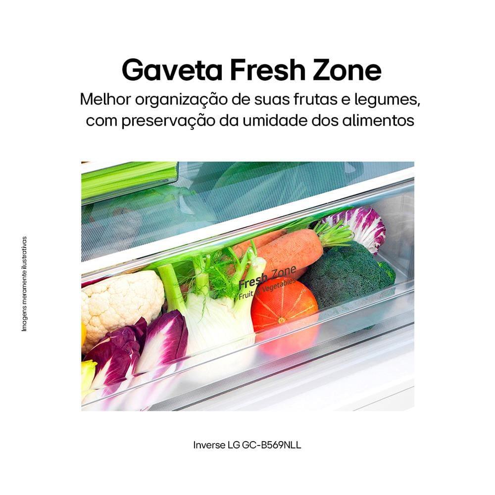 Geladeira LG Frost Free Inverse Conectividade Inteligente Inox Look - 451L - 7