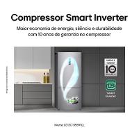 Geladeira LG Frost Free Inverse Conectividade Inteligente Inox Look - 451L - 3