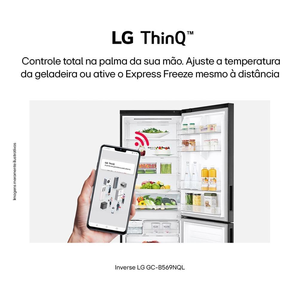 Geladeira LG Frost Free Inverse Conectividade Inteligente Preta - 451L - 9