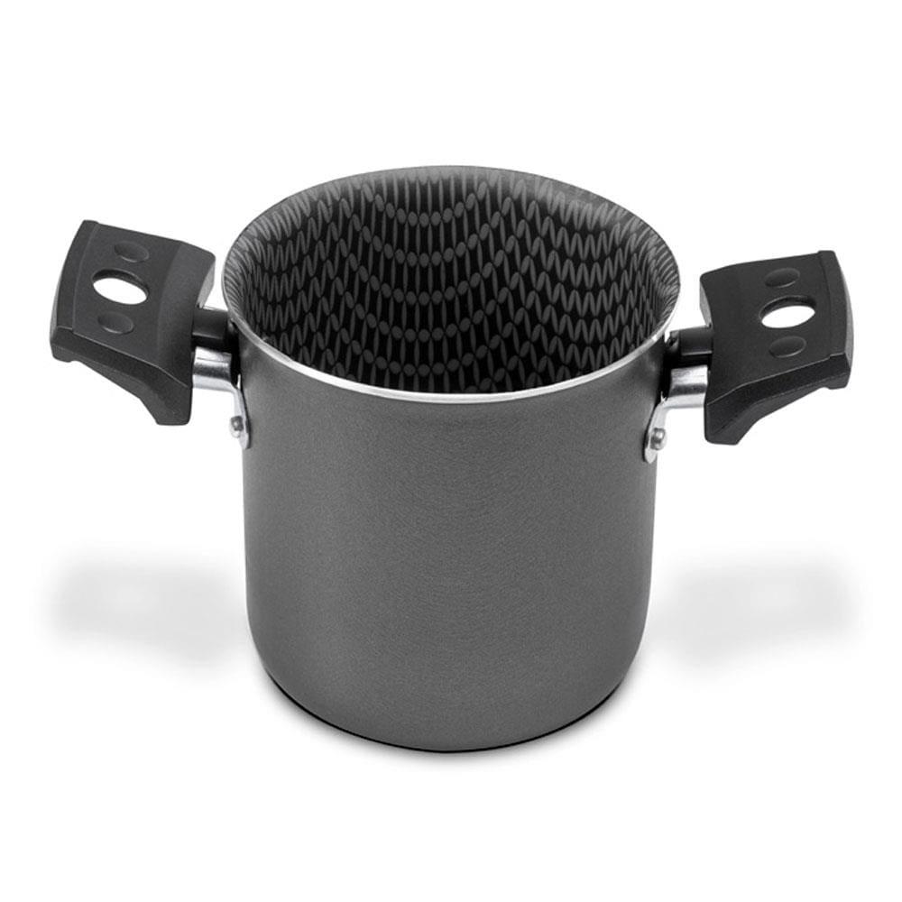 Mini Cuscuzeira Multiflon em Alumínio com Cabo TPA Versátil - Cinza - 3