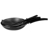 Conjunto de Frigideiras Multiflon Gourmet com Revestimento Antiaderente Ultra 7 Preta - 2 Peças - 1