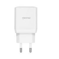 Carregador de Tomada Universal Geonav Turbo Duo CH35PDWT 35W para Celulares e Dispositivos Eletrônicos