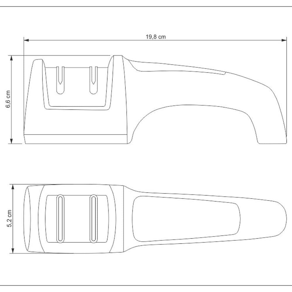 Afiador de Facas Tramontina Profio Diamantado com Suporte em ABS e Aço Inox Preto - 3