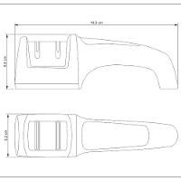Afiador de Facas Tramontina Profio Diamantado com Suporte em ABS e Aço Inox Preto - 3