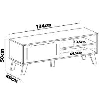 Rack Artely Lotus com 134 cm de Largura, 1 Porta Basculante, Ideal para TV de Até 60” - 8