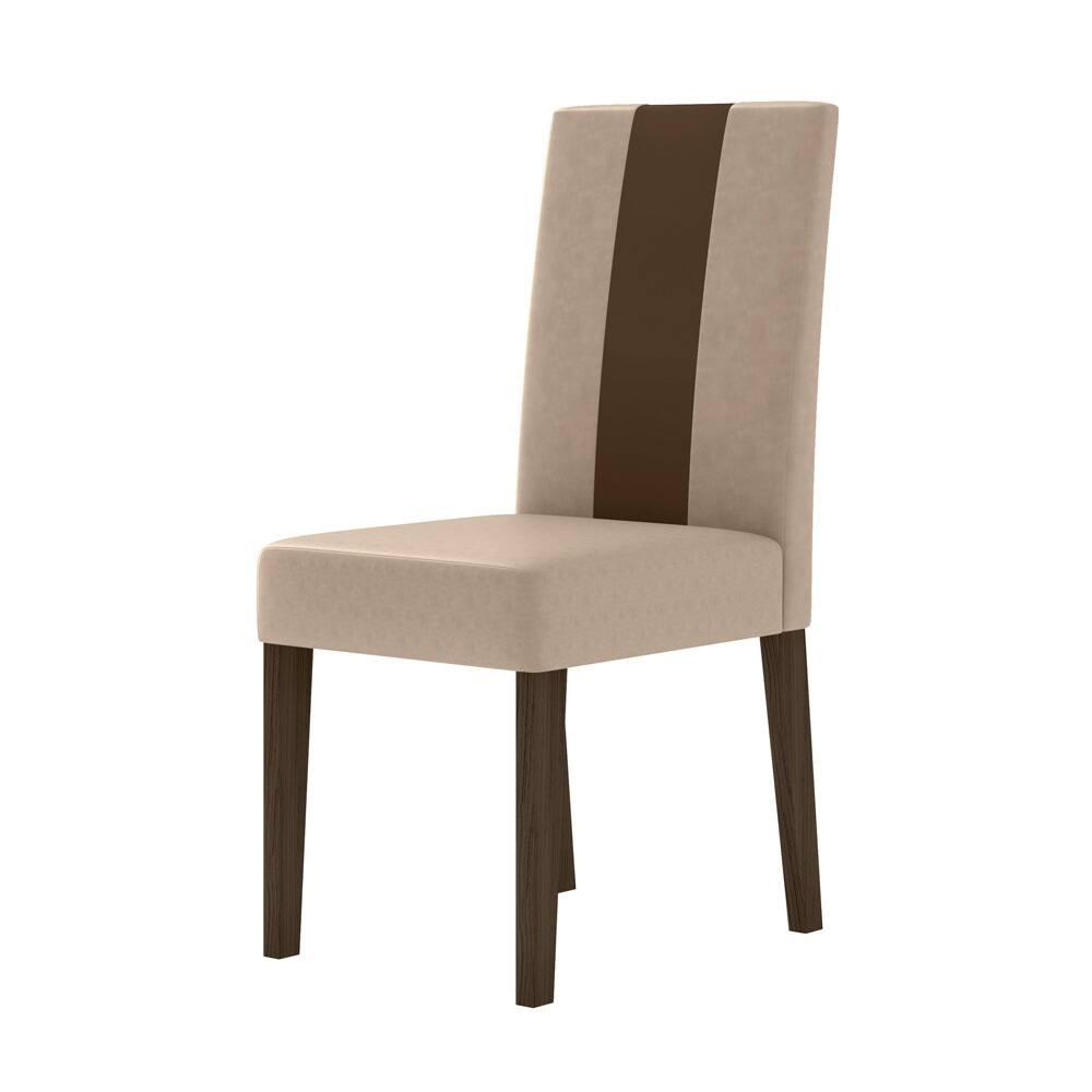 Mesa de Jantar Retangular Poliman Belle com Tampo de Vidro e 4 Cadeiras Revestidas em Suede - 5