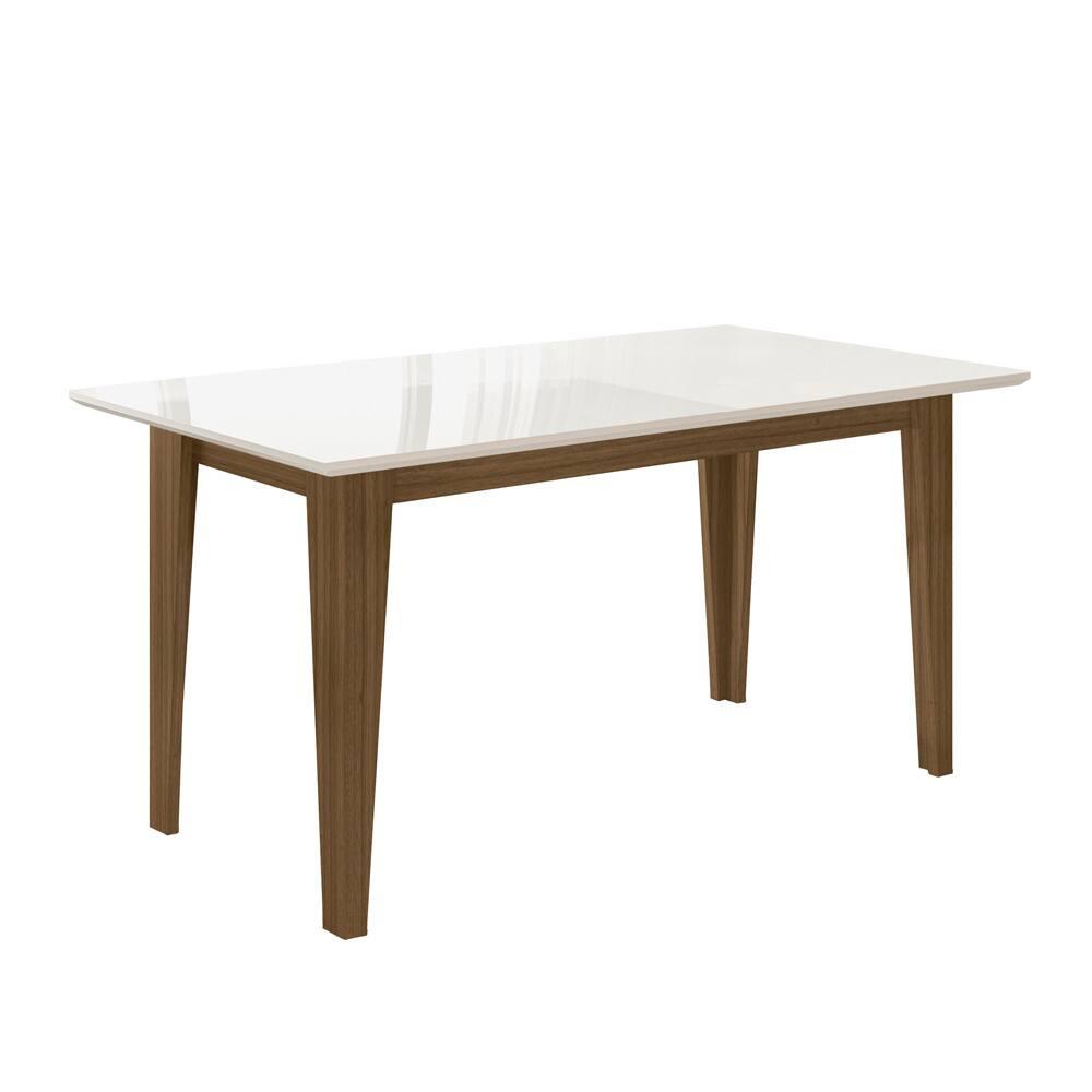 Mesa de Jantar Retangular Poliman Goya com Tampo de Vidro e 6 Cadeiras Revestidas em Suede - 3