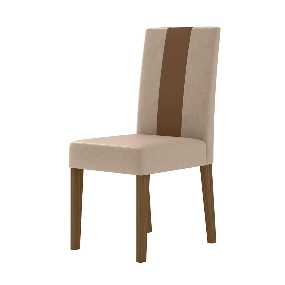 Mesa de Jantar Retangular Poliman Goya com Tampo de Vidro e 6 Cadeiras Revestidas em Suede - 5