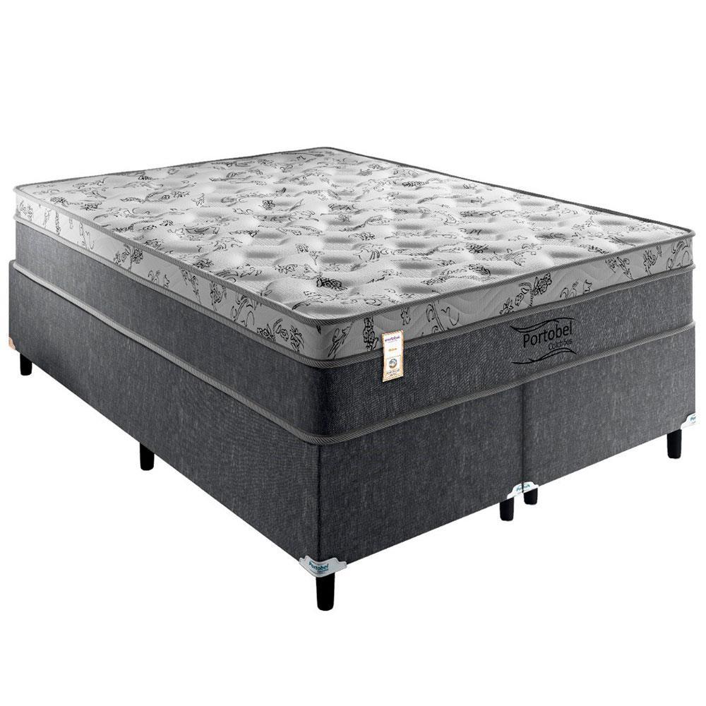 Cama Box King Size Portobel Orion com Molas Ensacadas e Revestimento em Tecido Poliéster 72x193x203cm - Cinza - 2